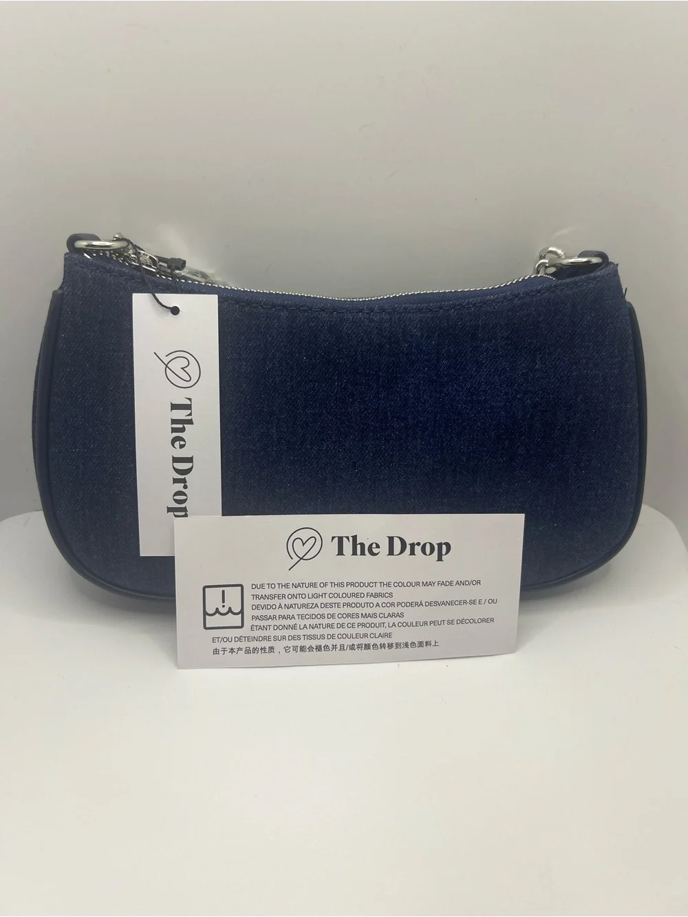 Denim Chain-Handle Shoulder Bag-NWT
